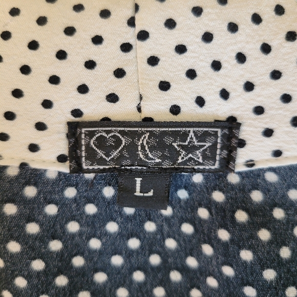 VTG Heart Moon Star rockabilly blouse - Picture 7 of 7